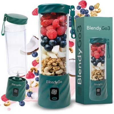 Blender kielichowy BlendyGo Mikser do smoothie mini 3 250 W zieleń