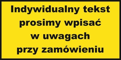 TWÓJ DOWOLNY NAPIS tabliczka personalizowana INDYWIDUALNY TEKST 60x30