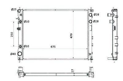 Nrf 53887 радиатор, система охлаждение двигателя фото №1
