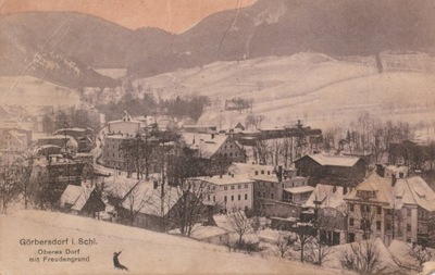 Saneczkarz z Görbersdorf - Sokołowsko - 1911 - wydawnictwo lokalne