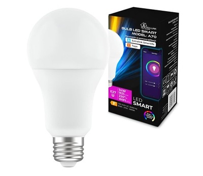 Inteligentna żarówka LED A70 E27 RGB WIFI Tuya Smart home 2700-6500k
