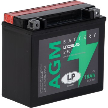 АКУМУЛЯТОР LANDPORT AGM LTX20L-BS (YTX20L-BS) 12V 18AH 240A