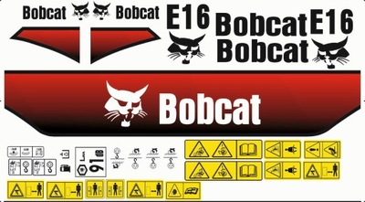 BOBCAT E16 naklejki naklejka