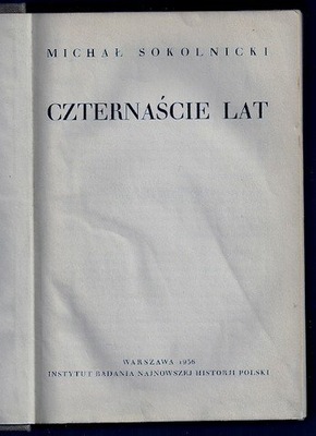 Michał Sokolnicki - Czternaście lat - WAWA
