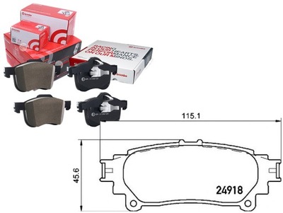 Гальмівні колодки гальмівні lexus rx 450h gyl10_ ggl1_. gy фото №1