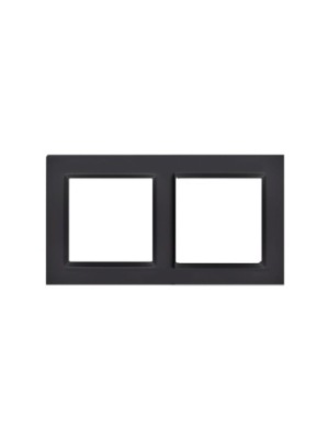 SIMON 10 RAMKA PODWÓJNA CR2/49 CZARNY MAT