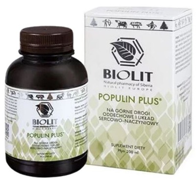BIOLIT POPULIN PLUS | ekstrakt topoli czarnej | Taksyfolina | 200 ml