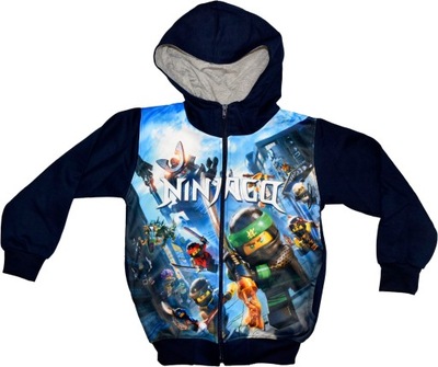 Ninjago , Bluza Dresowa rozpinana z kapturem 140