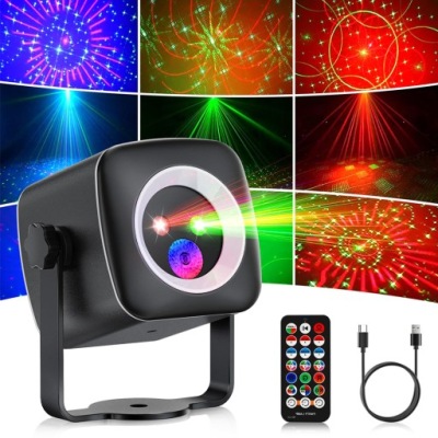 KOLOROFON PROJEKTOR KULA DISCO RGB LED REFLEKTOR DYSKOTEKOWY 60 EFEKTÓW