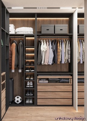 WIZUALIZACJA 3D - GARDEROBA DO 10 m2
