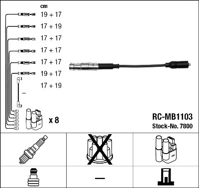 CABLES ZAP. 7800 NGK  