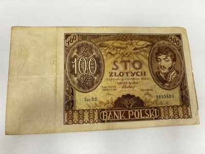 Banknot 100 złoty 9893680 ser. BB 1934 rok