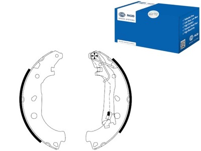 ZAPATAS DE TAMBOR DE FRENADO HELLA PAGID 4241N8 4241P4 773656  