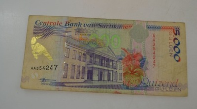 Surinam - banknot - 5000 Gulden - 1997 rok