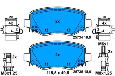 ATE КОЛОДКИ ТОРМОЗНЫЕ ПЕРЕД JEEP CHEROKEE 2.0D-3.2 11.13-