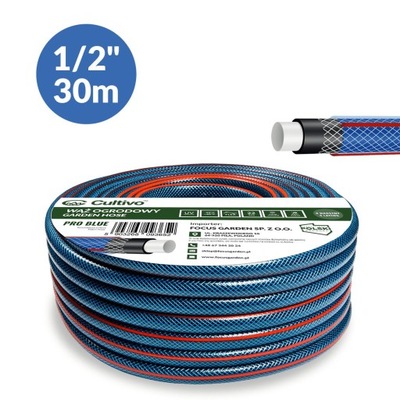 Wąż ogrodowy PRO BLUE 1/2` 30m - CULTIVO