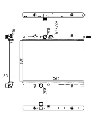 РАДИАТОР PEUGEOT 206 98- NRF 509524A