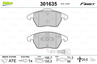 КОЛОДКИ HAM.PRZEDNIE Z ДАТЧИКОМ GR.20,6 VW GOLF V