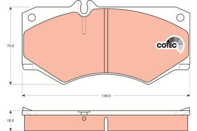 КОЛОДКИ ТОРМОЗНЫЕ - КОМПЛЕКТ COTEC GDB317