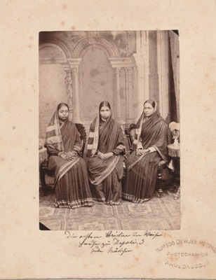 Trzy chrześcijanki z Dapoli - Indie - ok. 1880