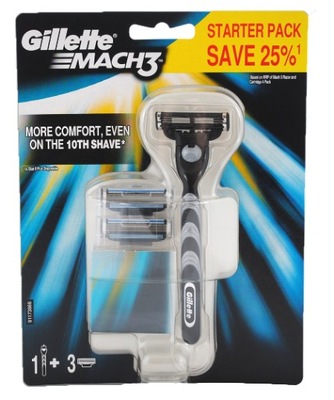 Gillette Maszynka do golenia Mach3 +3 wkłady