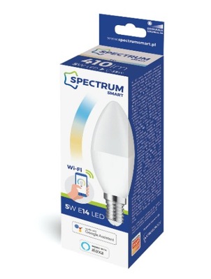 WOJ żarówka LED świeca E14 5W CCT+DIM Smart Wi-Fi