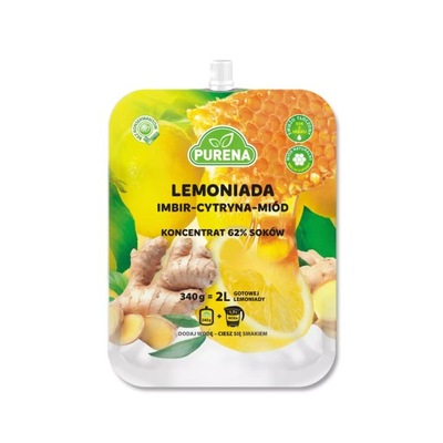 Lemoniada imbir-cytryna- miód - koncentrat 340 g