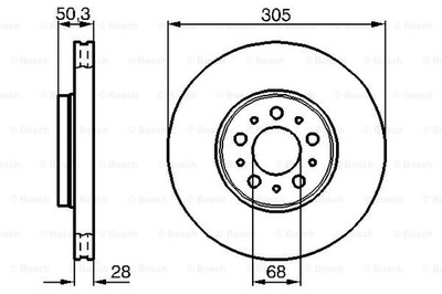 ДИСКИ ТОРМОЗНЫЕ ТОРМОЗНЫЕ ПЕРЕД BOSCH 0 986 479 C59