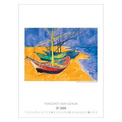 obrazy malarstwo Vincent Van Gogh kalendarz 2024 reprodukcje impresjonizm