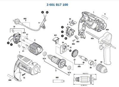 Tuleja Wiertarka udarowa BOSCH GSB13RE 100