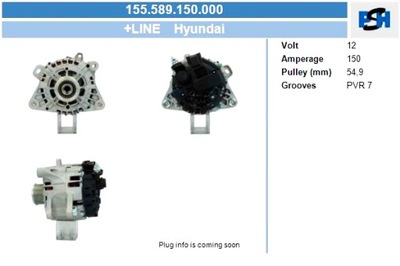 BV PSH ALTERNADOR HYUNDAI 150A ALTERNADOR  