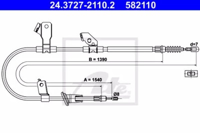 CABLE FRENOS DE MANO MITSUBISHI ATE  