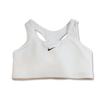 Biustonosz sportowy Nike Dri-FIT Swoosh Biały