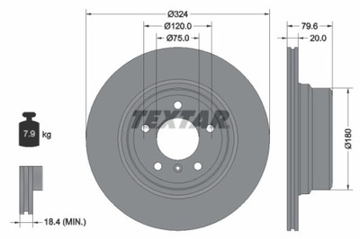 2X ДИСК ТОРМОЗНОЙ BMW ЗАД X5 4,4-4,8 01-06 92146303