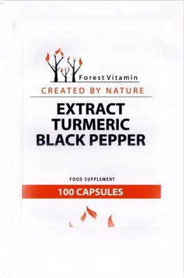 FOREST Vitamin Kurkuma + Czarny Pieprz 100 kaps