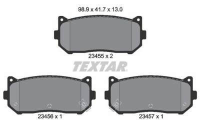 ZAPATAS DE FRENADO KIA PARTE TRASERA SHUMA 97-04/CLARUS 2345501  