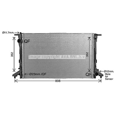 РАДИАТОР, СИСТЕМА ОХЛАЖДЕНИЯ ДВИГАТЕЛЯ AVA QUALITY COOLING AI2441