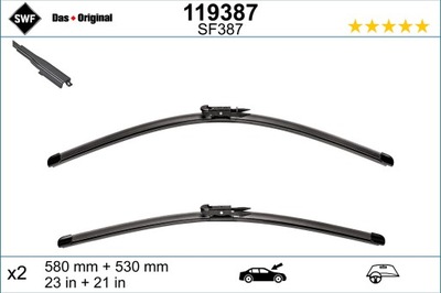 ESCOBILLAS PLANO CON 580+530 SMART FORTWO  