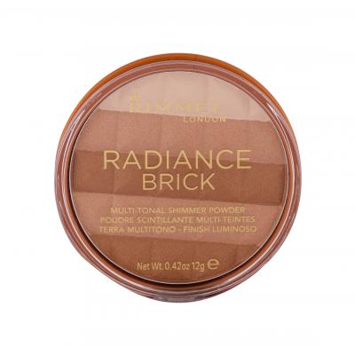 Rimmel London Radiance Brick 12 g dla kobiet Bronzer 001 Light