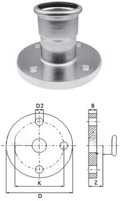 Kołnierz - KAN-therm Inox - 88,9mm