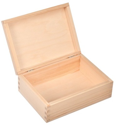 Drewniane pudełko 22x16 cm Decoupage Skrzynka EKO