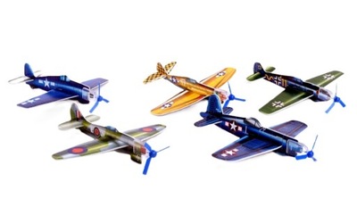 Puzzle 3D - 6 Modeli Samolotów Wojskowych Samoloty