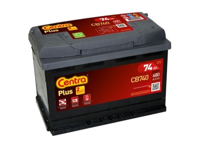 АКУМУЛЯТОР CENTRA PLUS 12V 74AH 680A CB740