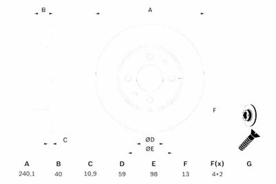 BOSCH ДИСКИ ТОРМОЗНЫЕ ТОРМОЗНЫЕ 2 ШТУКИ. ПЕРЕД ЗАД ABARTH 500 595 695 500C 595C