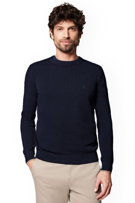 Sweter Męski Ciemnogranatowy Bawełniany Clive Lancerto XL