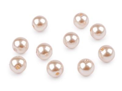 Plastikowe koraliki perłowe 10mm 20 g