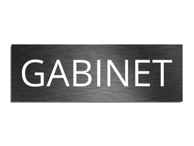 Tabliczka na drzwi GABINET samoprzylepna 5x15cm