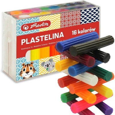 Plastelina szkolna dla dzieci Herlitz 16 kolorów