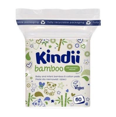 KINDII Płatki kosmetyczne Bamboo dla dzieci 60 szt