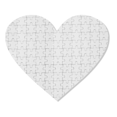 Puzzle serce 19 x 18 cm 76 elementów Sublimacja
